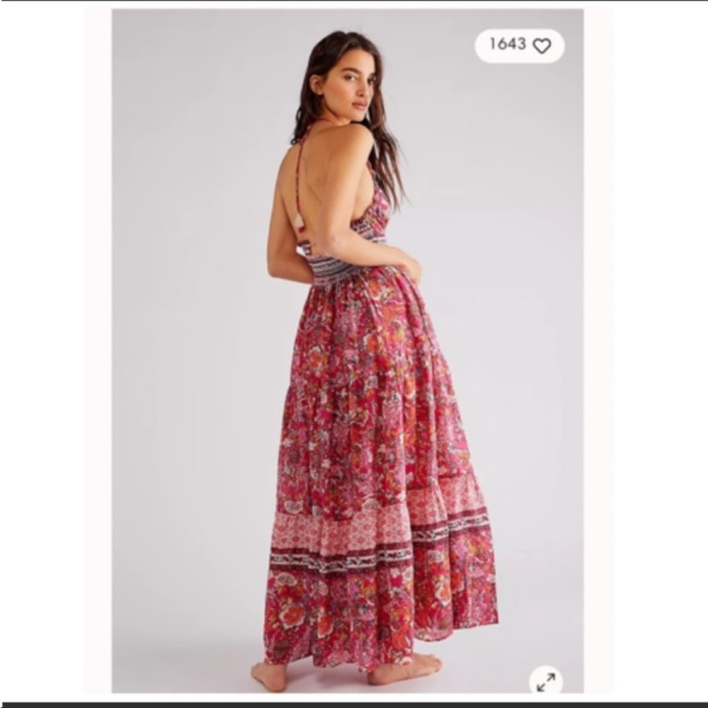Free People Pink Floral Boho Maxi Dress - Picture 2 of 7